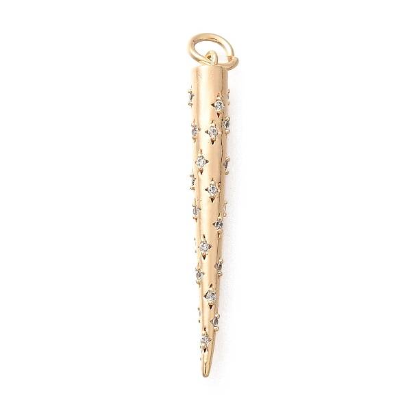Brass Micro Pave Cubic Zirconia Pendants