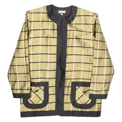 Womens Blazer Coat Gold Gingham L