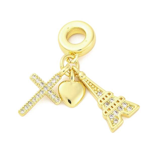 Brass Micro Pave Cubic Zirconia Pendants