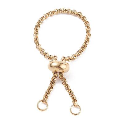 304 Stainless Steel Rolo Chains Slider Ring Findings