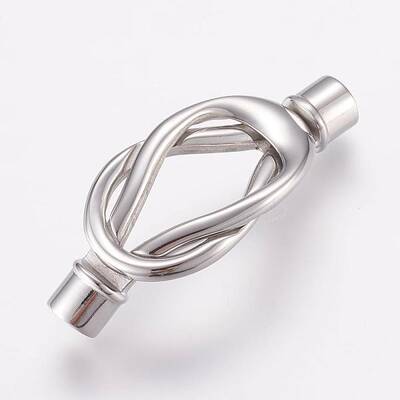 Tarnish Resistant 304 Stainless Steel Magnetic Clasps with Glue-in Ends