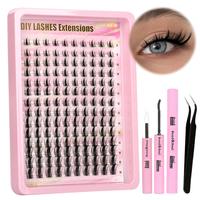 Lash Clusters Manga Lash Clusters Kit Clear Fairy Eyelash Clusters Wet-Look Spiky Anime Lashes Pack C Curl Individual Lashes ...