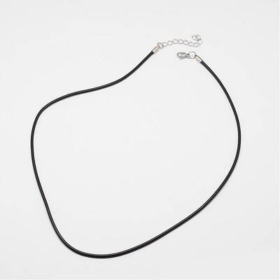 Round Leather Cord Necklaces Making