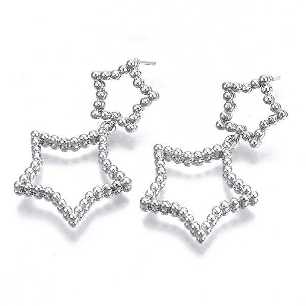 Brass Dangle Stud Earring