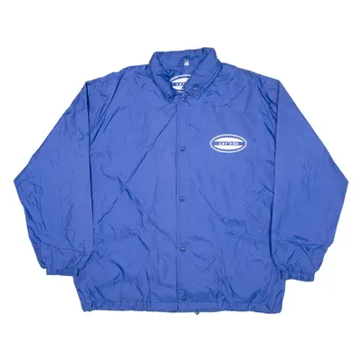 LET'S GO Mens Coach Jacket Blue Hooded 2XL