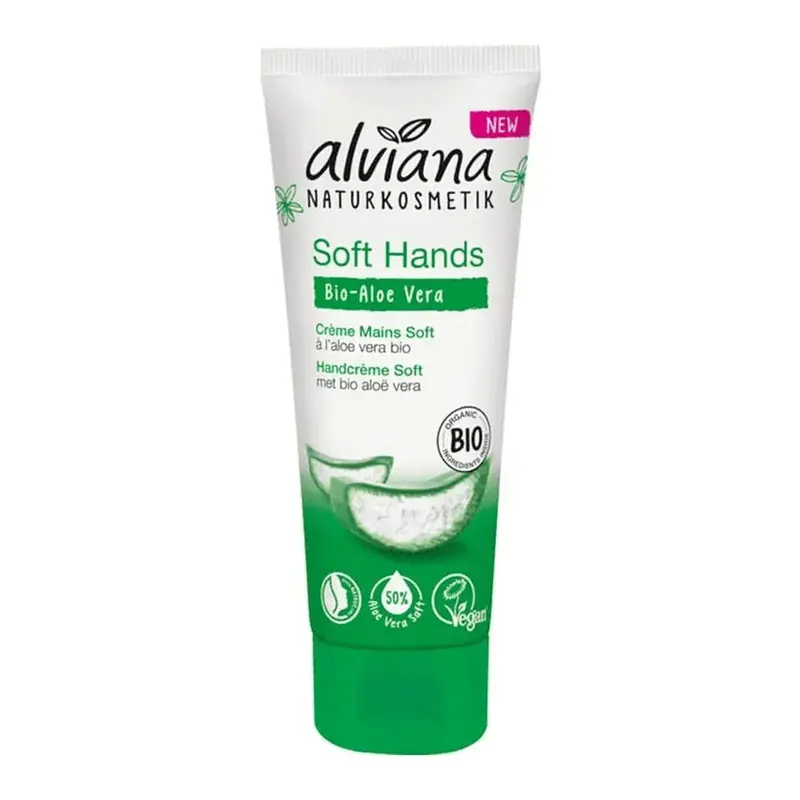 Alviana Soft Hand Cream Organic Aloe Vera 75ml