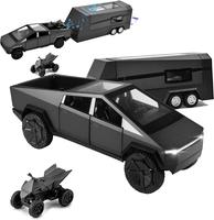 2025 Upgrade Truck Toy, Car Toy with RV, Motorcycle tquad and Truck, 1/32 Alloy Diecast Pickup Trailer Model Kit with Light ...