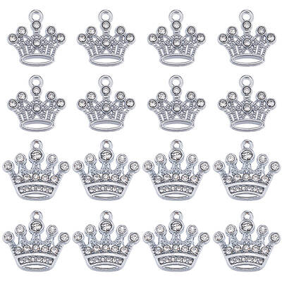 40Pcs 2 Style Zinc Alloy with Crystal Rhinestone Pendants