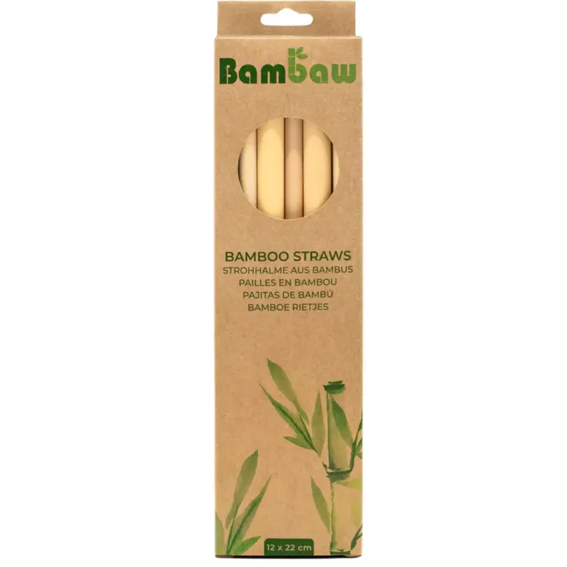 Bambaw Box of Bamboo Straws 12x 22 cm (12 pieces)