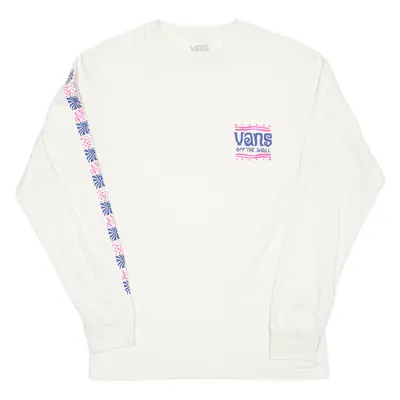 VANS Womens T-Shirt Beige Long Sleeve S
