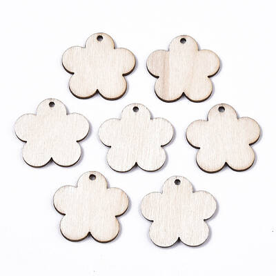 Unfinished Natural Poplar Wood Pendants