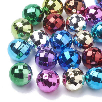 Color Plated Acrylic Beads