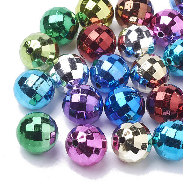 Color Plated Acrylic Beads