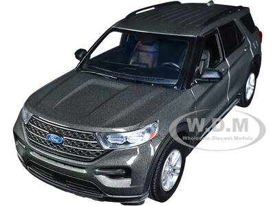 2022 Ford Explorer XLT Gray Metallic Timeless Legends Series 1/24 Diecast Model Car by Motormax