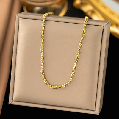 304 Stainless Steel 2 strand Necklaces for Women