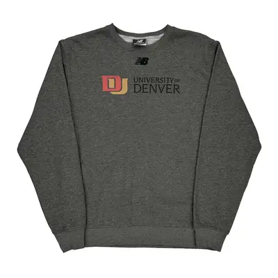 University Of Denver New Balance College Sweatshirt - Large Grey Cotton Blend