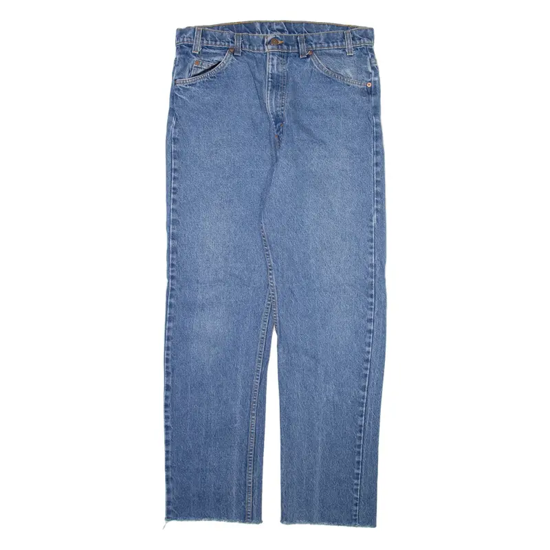 LEVI'S 505 Jeans Orange Tab Mens Blue Regular Straight 90s W34 L30
