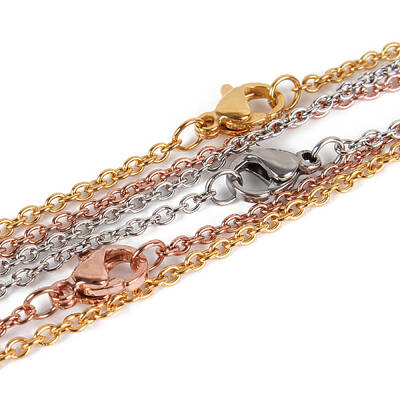 304 Stainless Steel Cable Chain Necklace Making