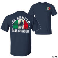 Fathers Day TShirt Gift For Latino Dad, El Abuelo Mas Chingon Tee, Mexican Gift T-shirt for Him Menswear Tops graphic  tee Cr...