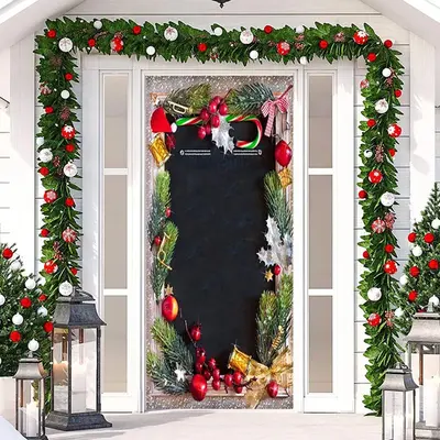 Christmas Picture Frame Plant Door Cover Decoration - Aperturee