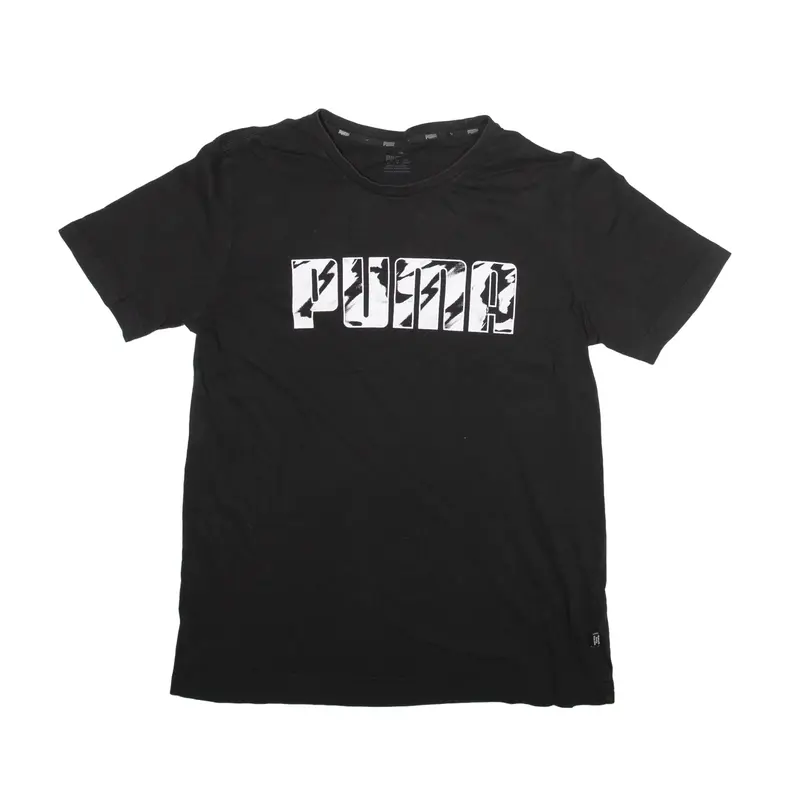 PUMA T-Shirt Black Short Sleeve Mens S
