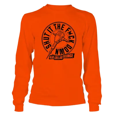 Blue Collar George Shut It - Long Sleeve Safety Hi-Vis T-Shirt
