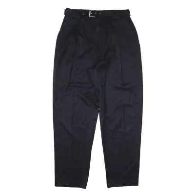 TWO ROADS Pleated Trousers Black Loose Tapered Womens W28 L29