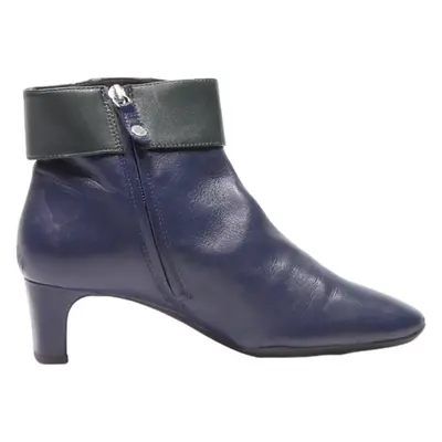 GEOX Ankle Boots Blue Leather Womens UK 3