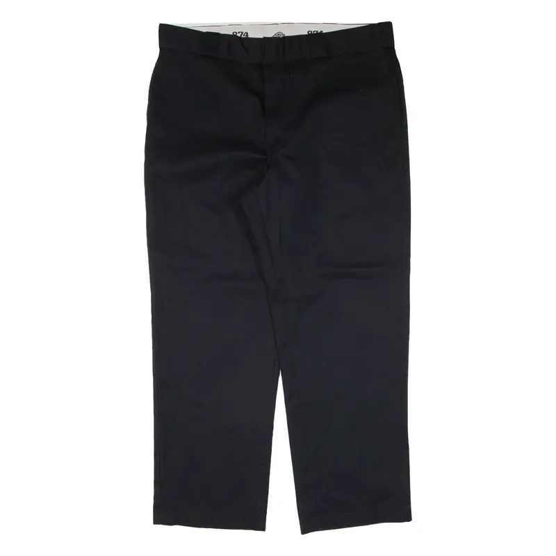 DICKIES 874 Workwear Mens Trousers Black Regular Straight W38 L29