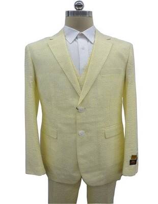 Yellow Seersucker Suit