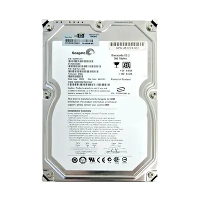 481274-001 HP 500GB 3Gb/s SATA 7200 3.5-inch 32MB Hard Drive