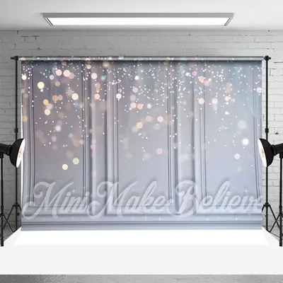 Pink Bokeh White Wall Vintage Photo Shoot Backdrop - Aperturee