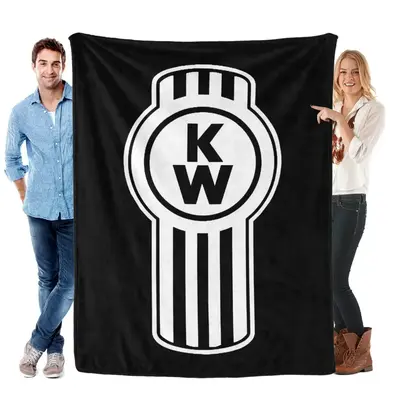 Kenworth Logo Truck Trending Throw Blanket for Bed,Soft Collage Blanket for Bedroom,Cute Blanket Funny Room Decor Flannel Bla...
