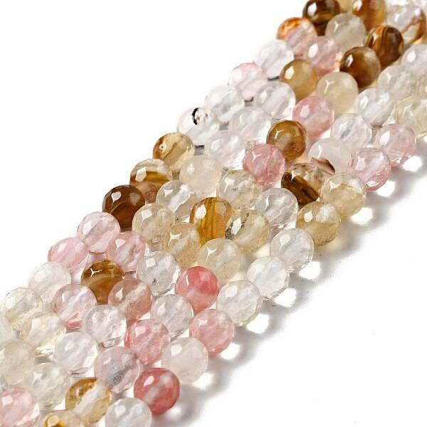 Cherry Quartz Glass Beads Strands