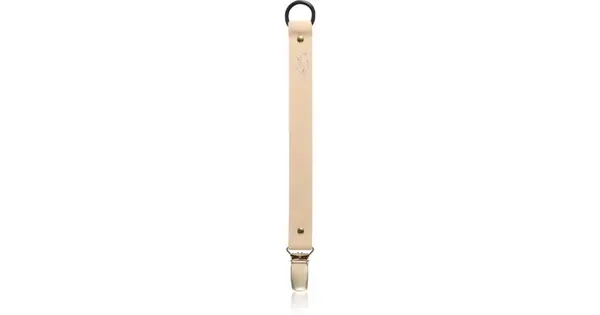 Bjällra Of Sweden Pacifier Clip Beige Faux Leather 1 Pcs