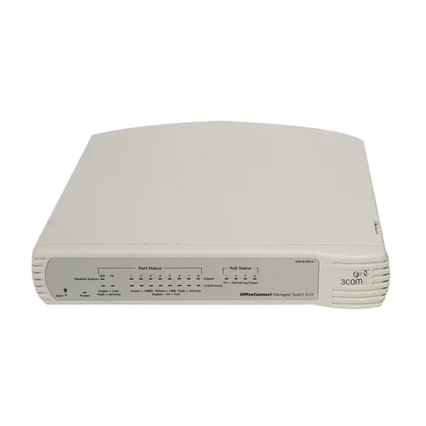 3Com 3CR16709-91-UK | OfficeConnect 9 FX Managed Switch 8 x 10/100Base-TX LAN 1 x SFP (mini-GBIC) Managed Ethernet Switch
