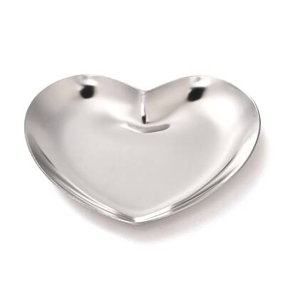Non-Tarnish Heart 430 Stainless Steel Jewelry Display Plate