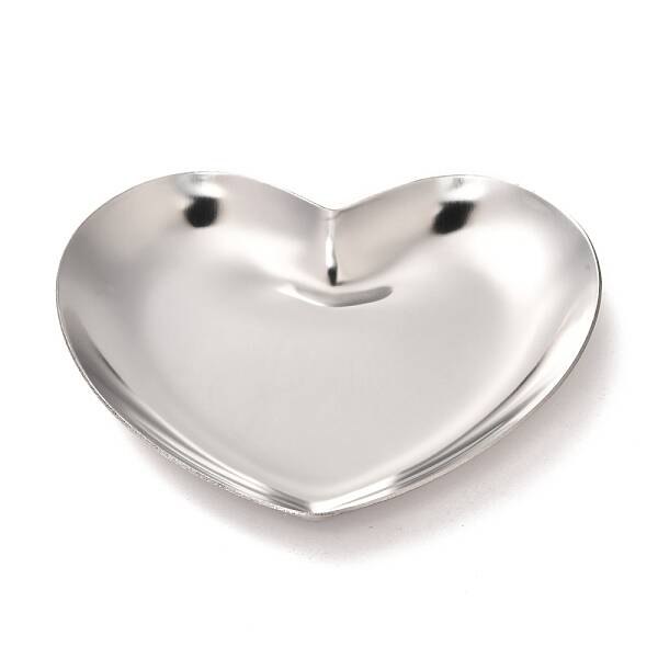 Non-Tarnish Heart 430 Stainless Steel Jewelry Display Plate