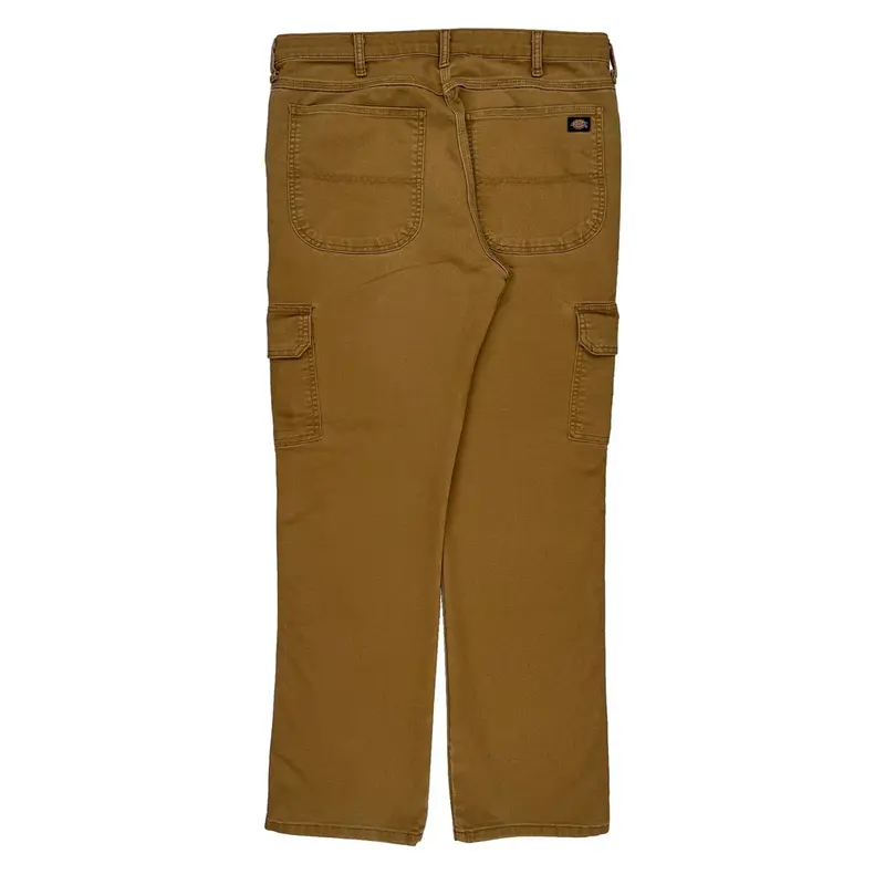 Flex Dickies Cargo Trousers - 36W 31L Brown Cotton Blend | Size: 36″ waist