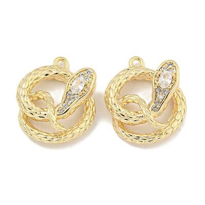Brass Micro Pave Cubic Zirconia Pendants