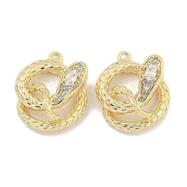 Brass Micro Pave Cubic Zirconia Pendants
