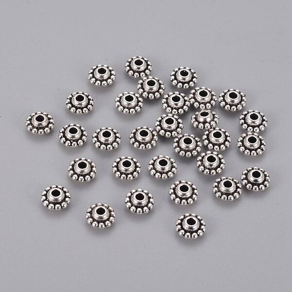 Tibetan Style Alloy Spacer Beads