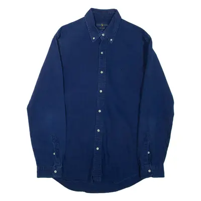 RALPH LAUREN Mens Plain Shirt Blue Long Sleeve M