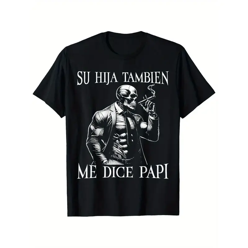 Calacas Chidas Gym Funny Sarcasm Slang Mexican Skull Sayings T-Shirt100% Cotton, Fabric Weight 180g, T-shirt to Set off Your ...