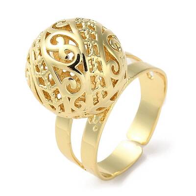 Rack Plating Brass Open Cuff Rings