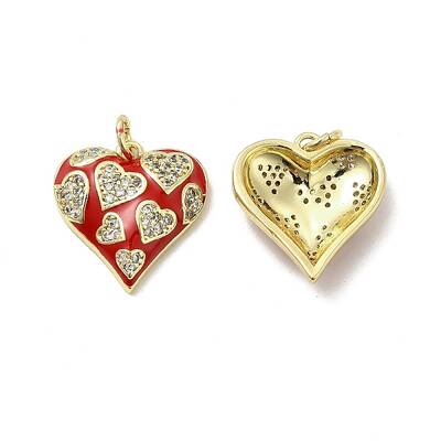 Real 18K Gold Plated Brass Micro Pave Clear Cubic Zirconia Pendants