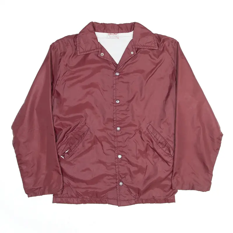 BIRDIE Towson High Band Maroon 90s Nylon Coach Jacket Mens XS