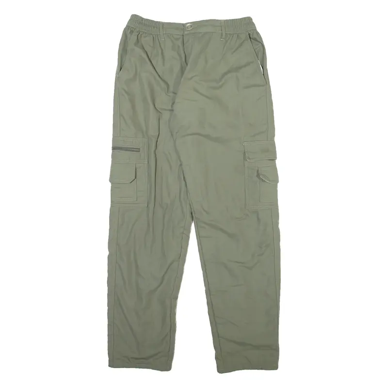 Cargo Mens Trousers Green Regular Straight W28 L30