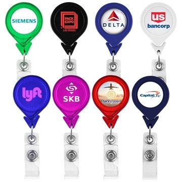 250 Promotional Tear Drop Retractable Badge Holder - 30