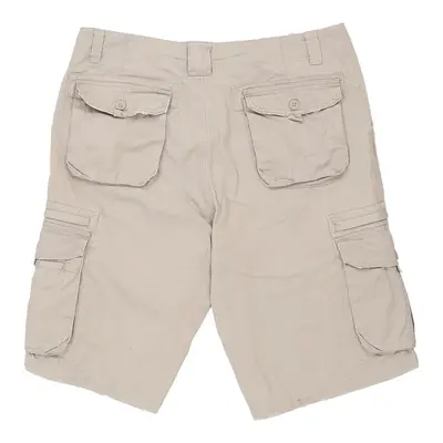 Provoke Cargo Shorts - 34W 12L Beige Cotton